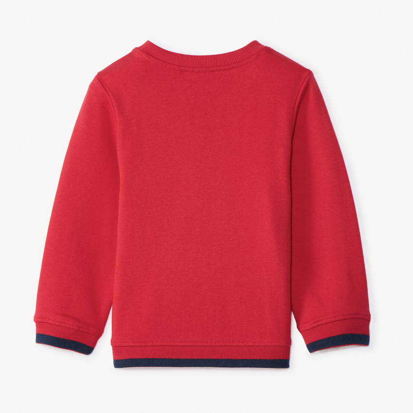 Sweatshirt in fleece Batman Warner voor babyjongens rood met lange mouwen 