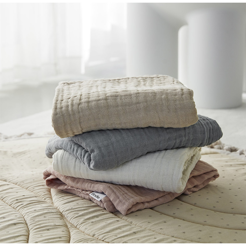 Couverture Froisée 120x120cm Blushing Pink 