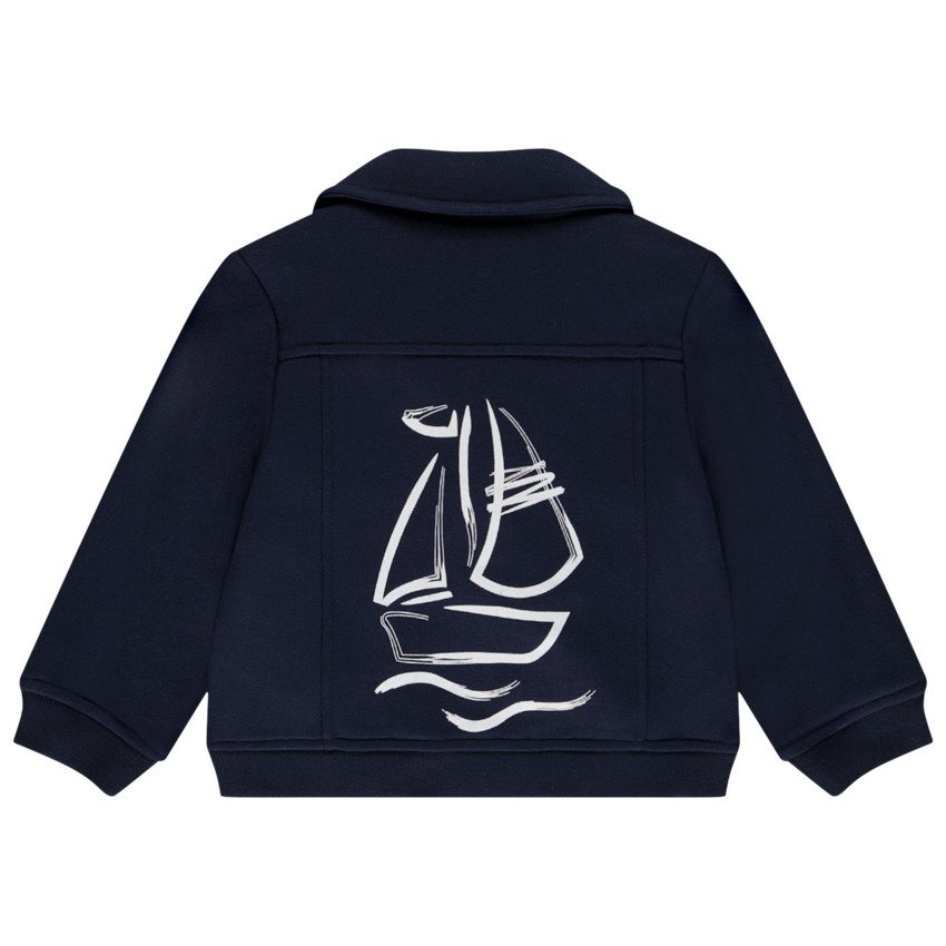 Perfecto fleece met zeilprint voor baby jongen 