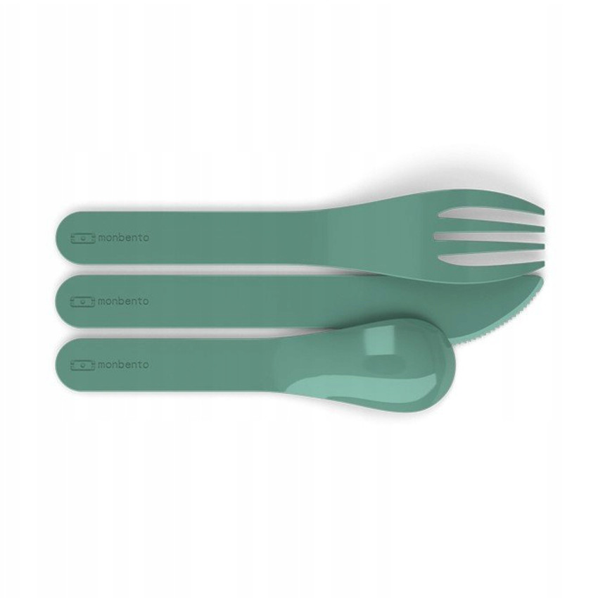 Set de 3 couverts en plastique PLA Green 