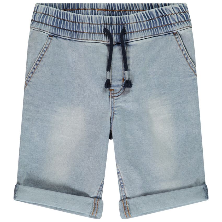 Bermuda jeans met elastische taille voor jongens 