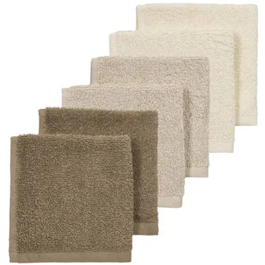 Lingettes pour la bouche éponge - Natural/Soft Sand/Taupe - 30x30 cm 