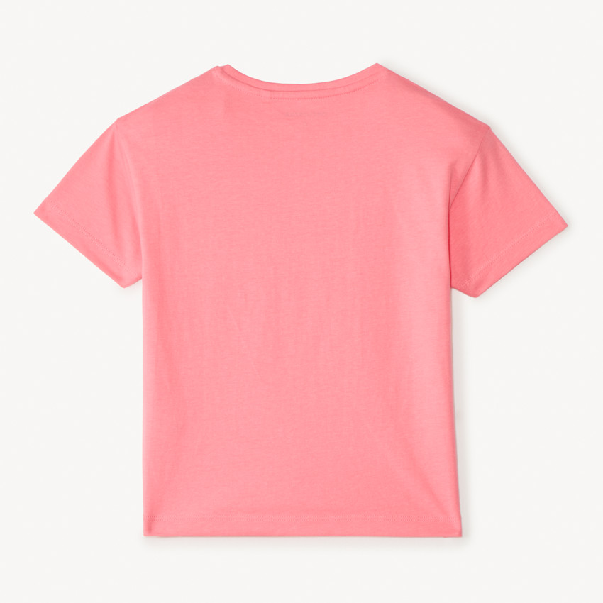 T-shirt met korte mouwen, oversized snit, met bloemenprint voor meisjes 