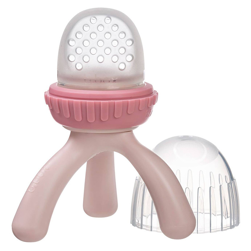 Sucette grignoteuse avec embout silicone sur trépied Blush 4M+ 