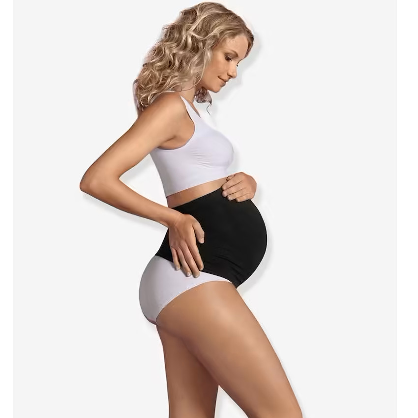 XL - Ceinture de grossesse sans coutures avec support - Noir 