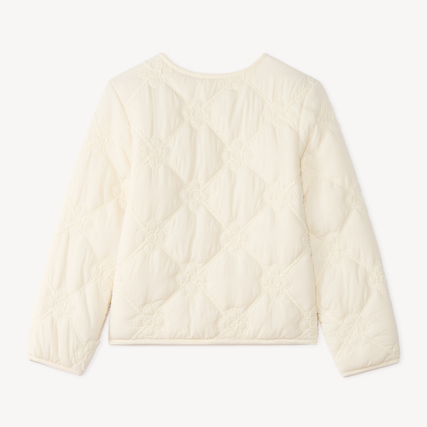 Veste fille matelassée à motifs fleurs 