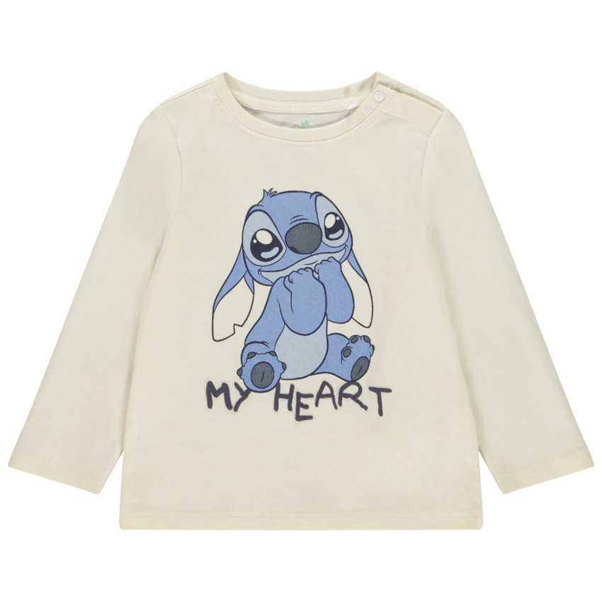 Langarm T-shirt met Stitch print van Disney voor baby jongen 
