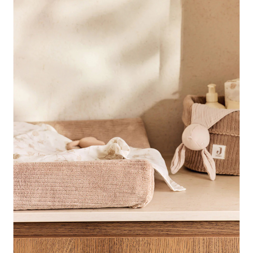 Aankleedkussenhoes - Cloudy rib - Milky Coffee - 50x70 cm 