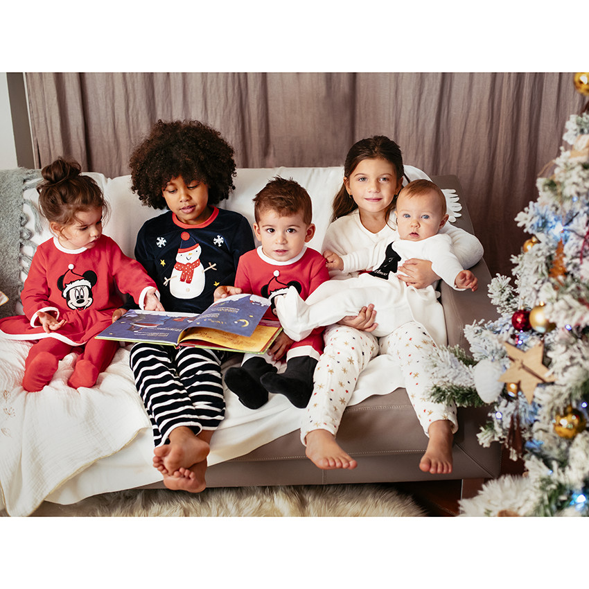 Dors-bien en velours motif sapin de Noël pour bébé 