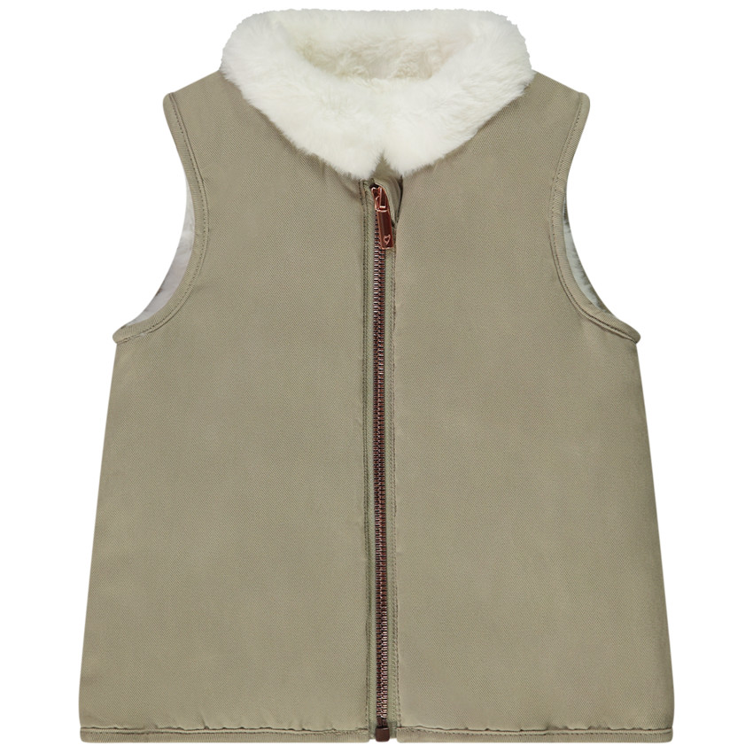 Parka Grand Froid 2-in-1 gevoerd met imitatiebont voor baby meisjes 