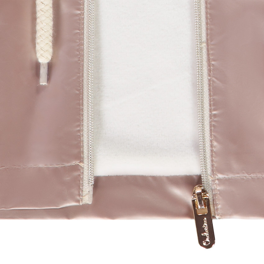 Coupe-vent en toile effet métallisé avec doublure en velours pour bébé fille 