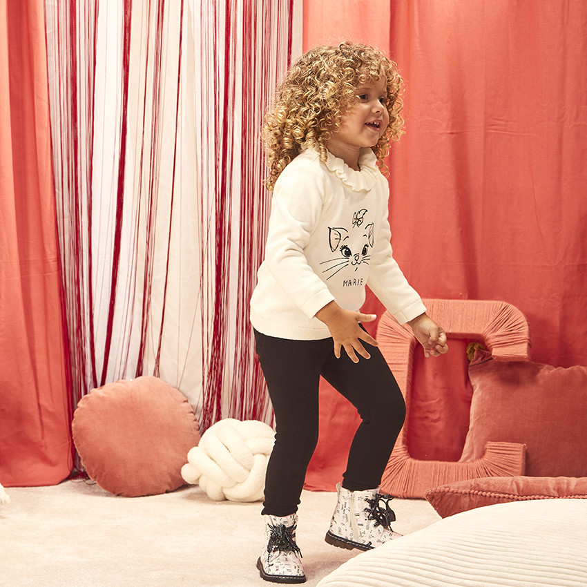 Pull en tricot print Marie Disney pour bébé fille 