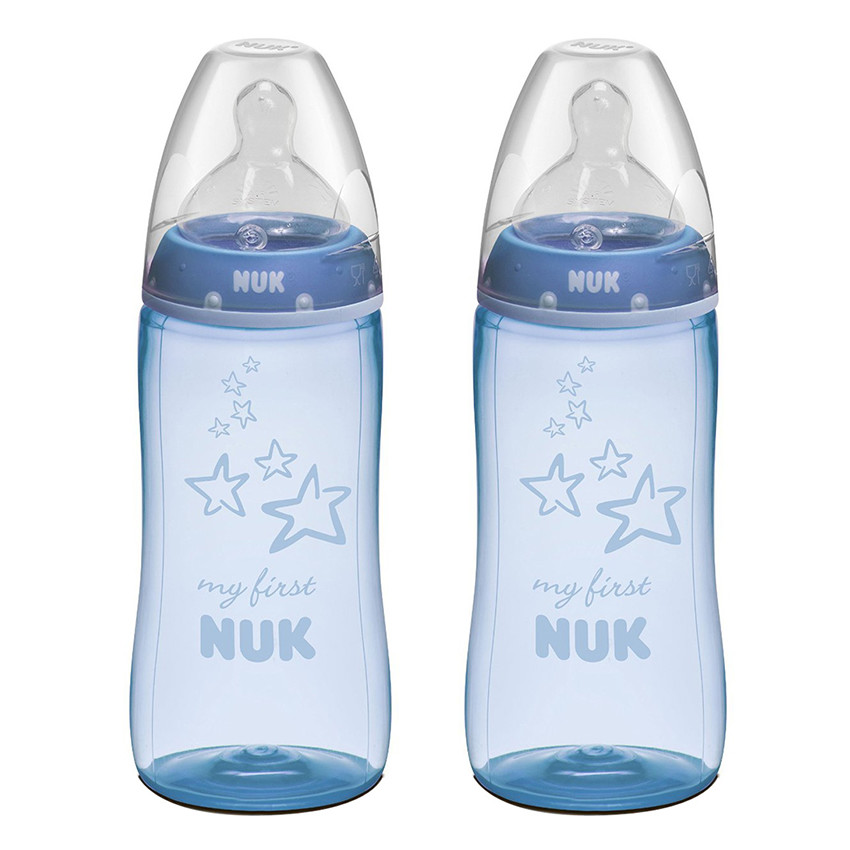 Lot de 2 biberons First Choice 300 ml - Bleu 