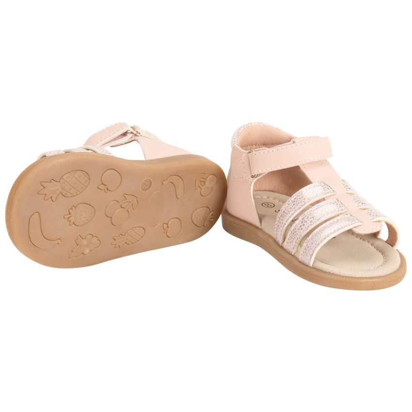 Sandalen velcro met iriserende fantasiebandjes voor baby meisjes 