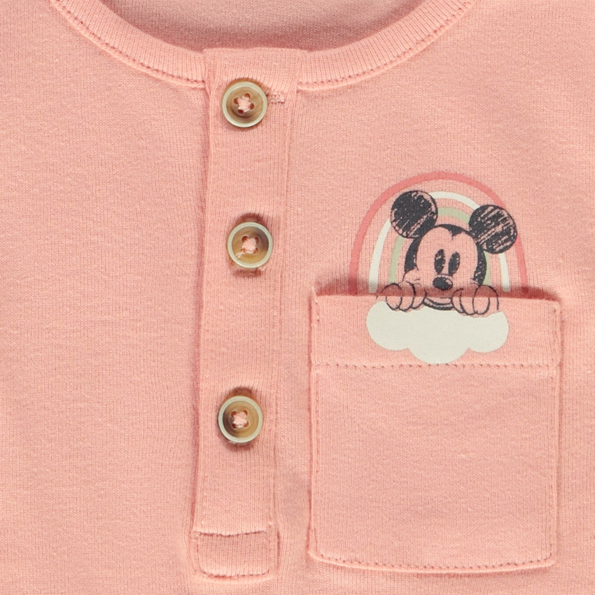 Set van 2 delen mouwloos shirt + bermuda met Mickey Disney-print voor babyjongen 