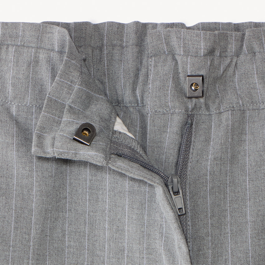 Pantalon droit en toile rayée pour fille 