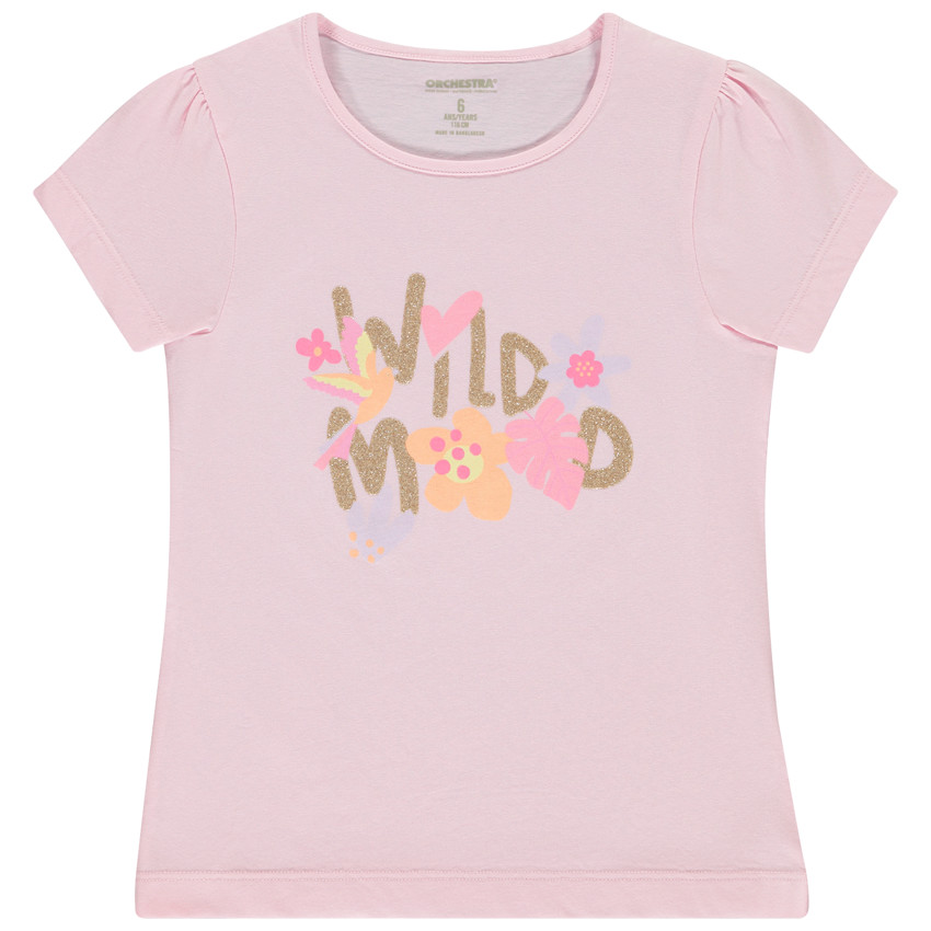 T-shirt manches courtes print fantaisie fille 