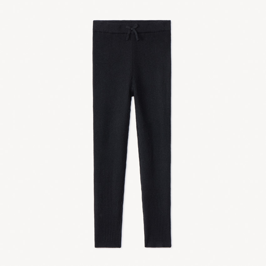 Caleçon en tricot côte unie avec nœud décoratif fille 