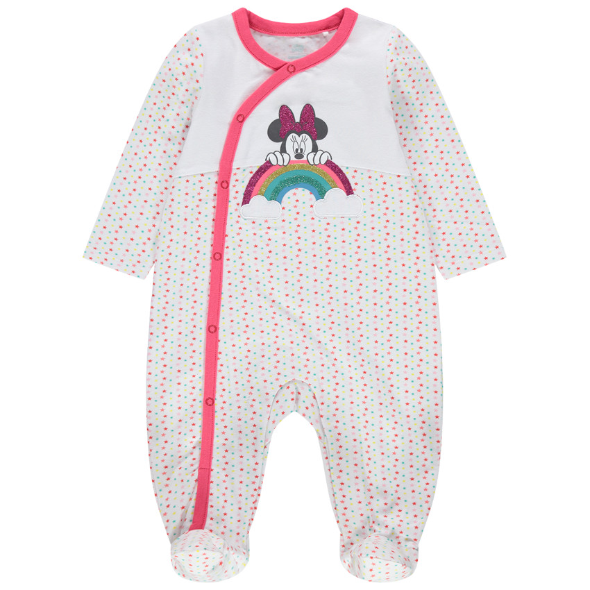 Onesie van jersey met glitterende Minnie-print (Disney) 