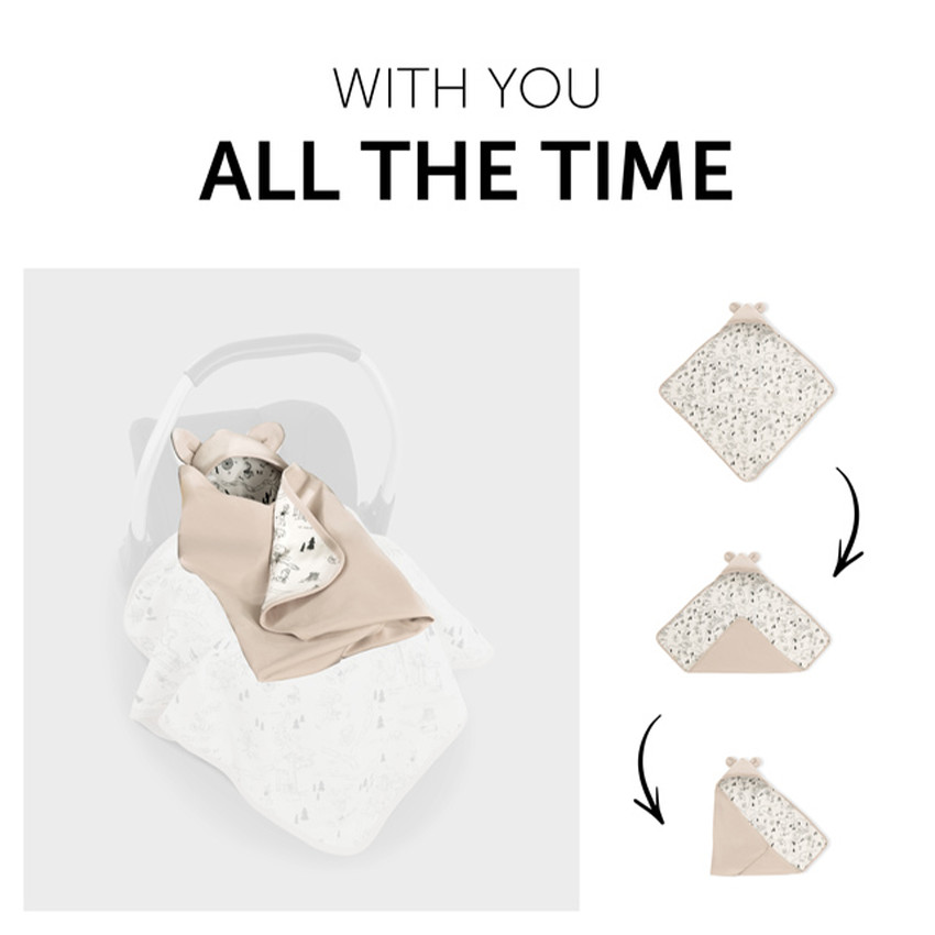 Couverture enveloppante Snuggle N Dream Winnie The Pooh Beige 