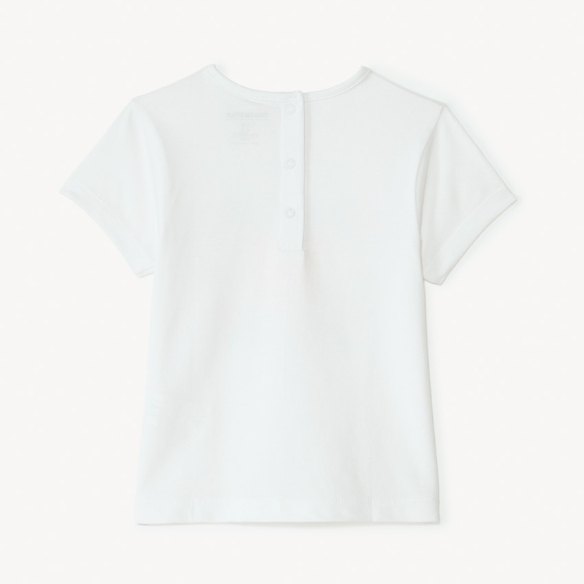 T-shirt manches courtes print fantaisie pailleté pour bébé fille 