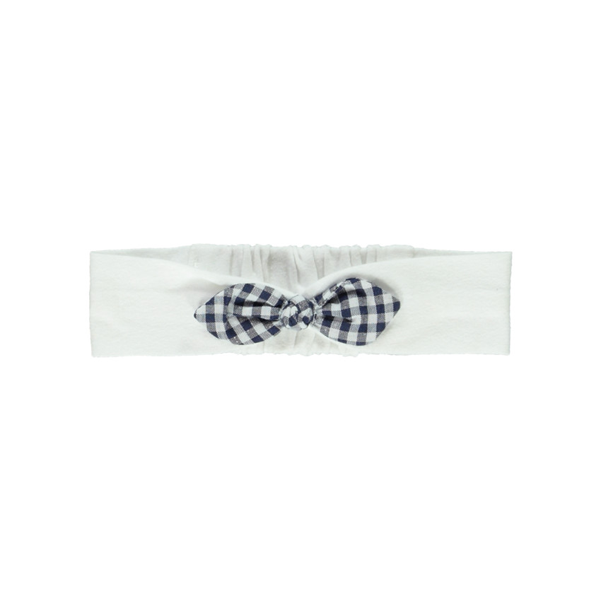 Bandeau avec noeud imprimé carreaux de Vichy pour bébé fille 