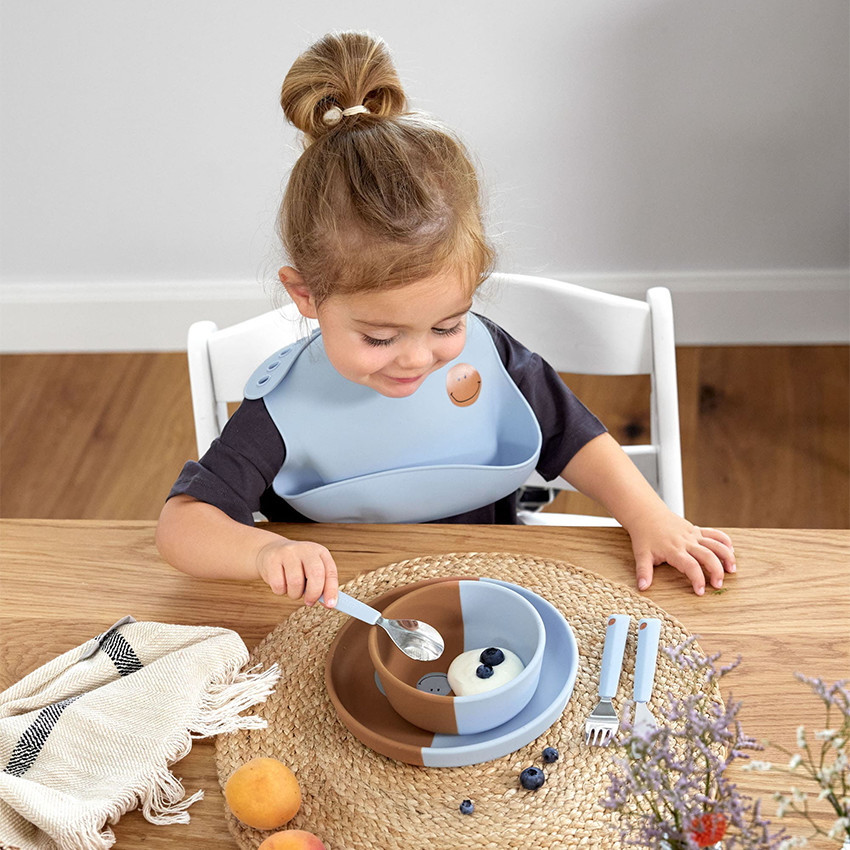 Bavoir en silicone Happy Rascals Smile  