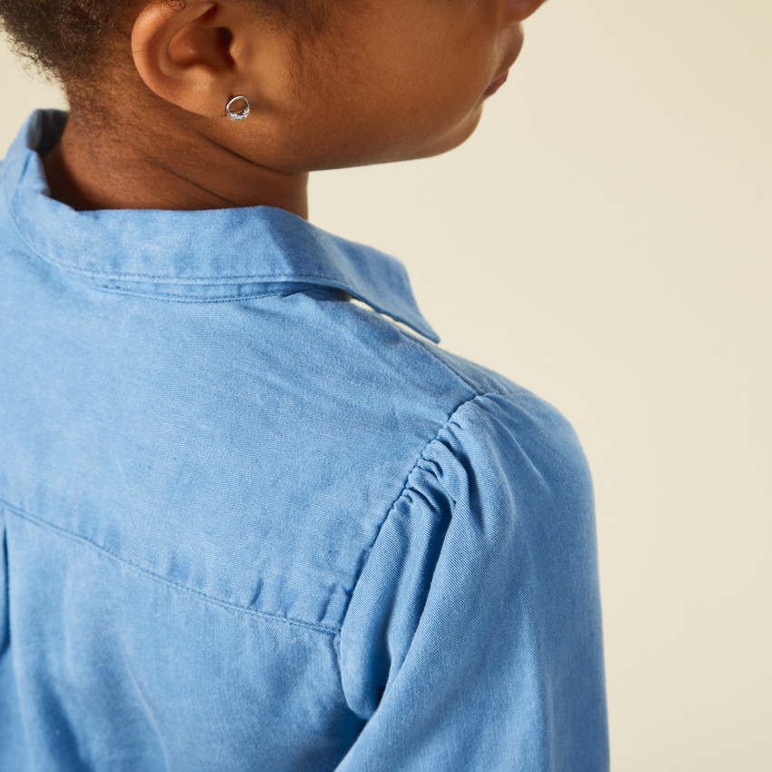 Robe chemise avec ceinture tressée pour fille 