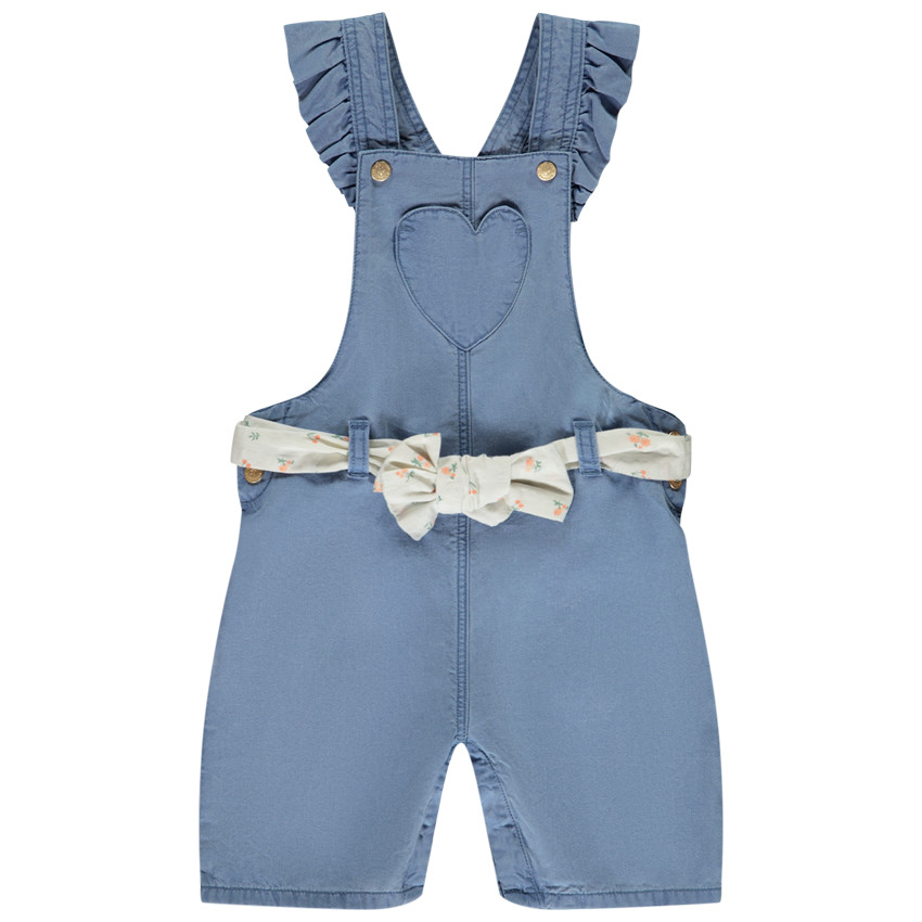 Overgooier korte met ruche + ceintuur fantasie voor baby meisje 