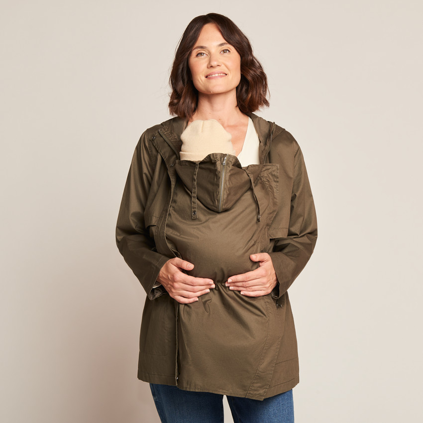 Verstelbare zwangerschapsparka met capuchon 