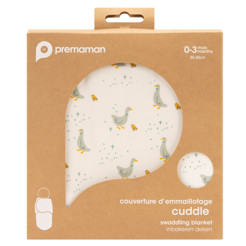 Deken met afdruk van ganzen 