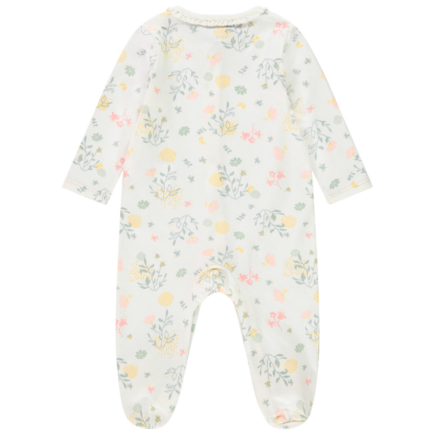 Dors-bien en jersey imprimé fleuri pour bébé fille 