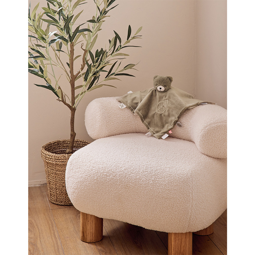 Knuffel doudou omkeerbaar Dag/Nacht Beer Orso Ecru 