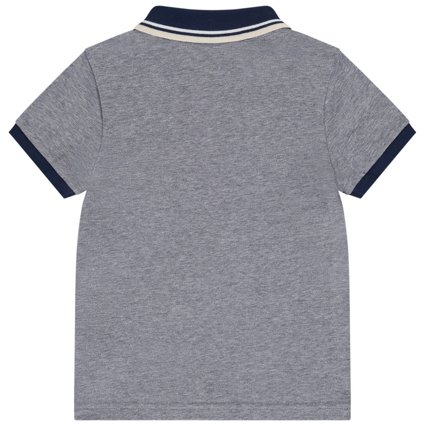 Polo manches courtes patch blason pour garçon 