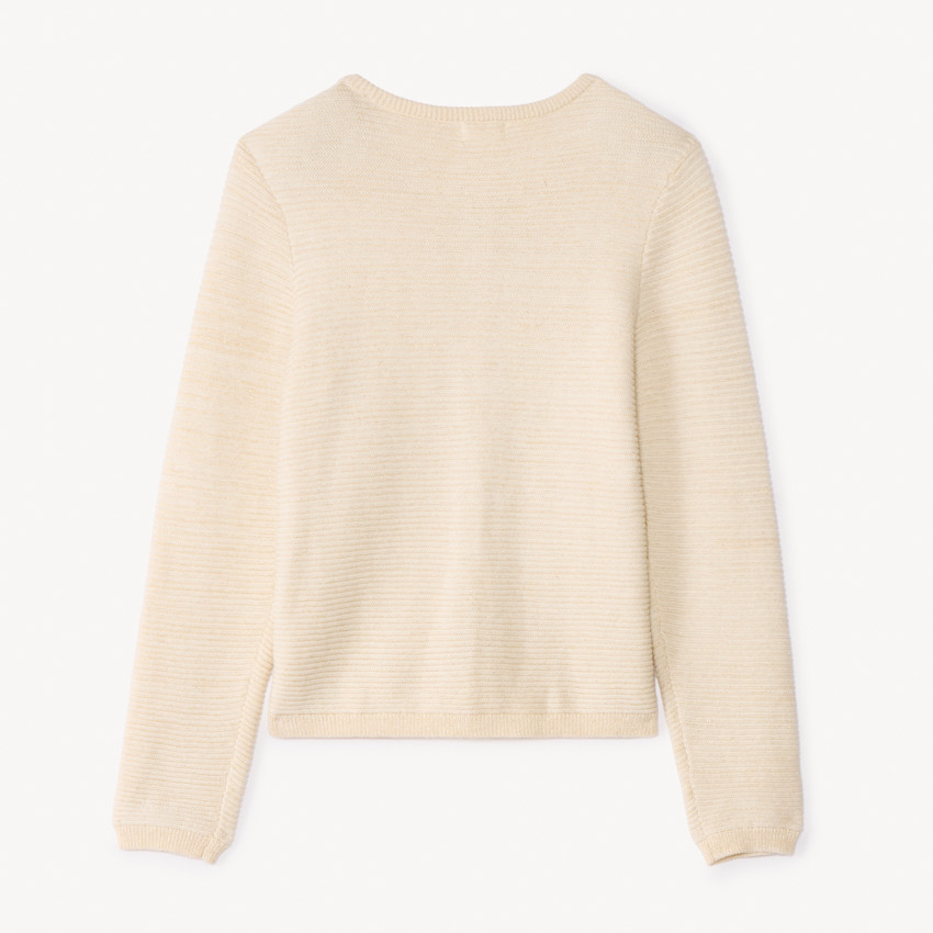 Groot gebreid vest met lurex voor meisjes 