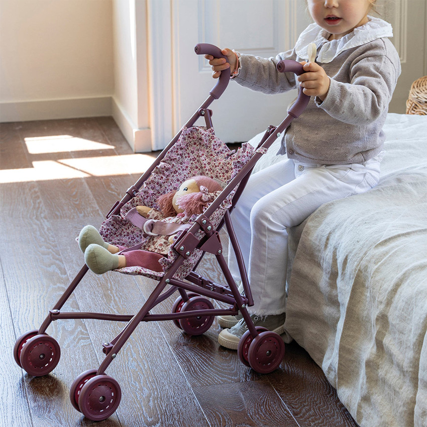 Poussette canne pour poupée Cherry Fleurs 2ans+ 