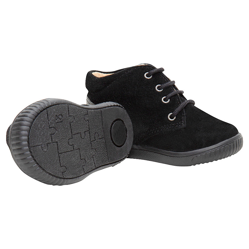 Bottillons en cuir à lacets avec empiècements argentés 