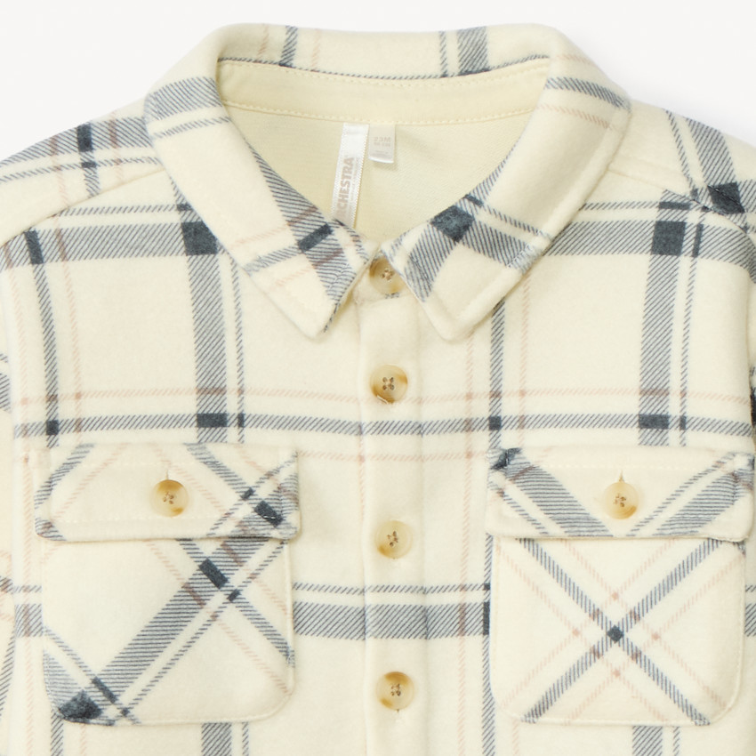Surchemise molletonnée à carreaux pour bébé garçon 