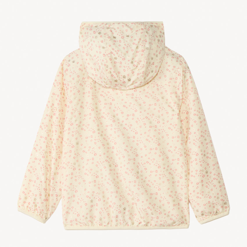 Waterdichte windjack met capuchon en luipaardprint voor meisjes 