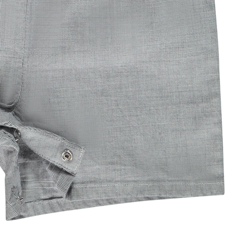 Korte salopette met mini-ruitjes en borduren voor baby meisje 