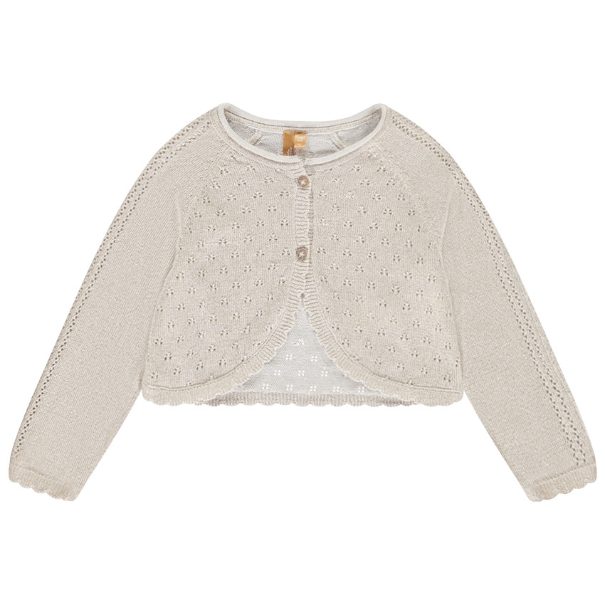 Gebreid vest met lange mouwen voor meisjes 