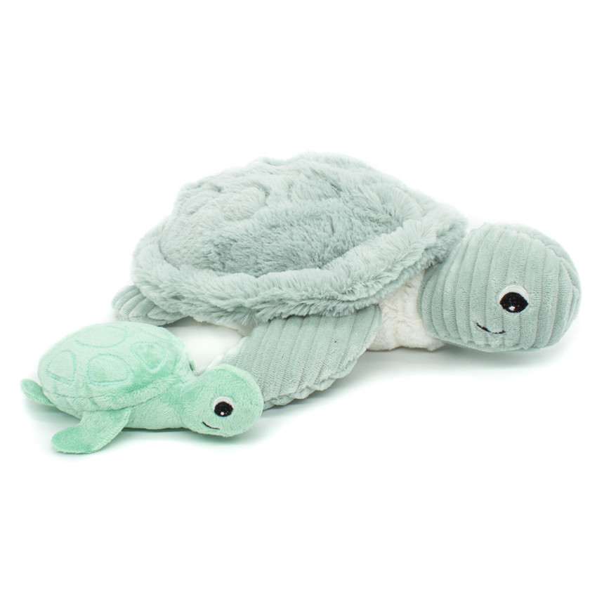 Peluche Ptipotos Tortue maman/bébé - Menthe 