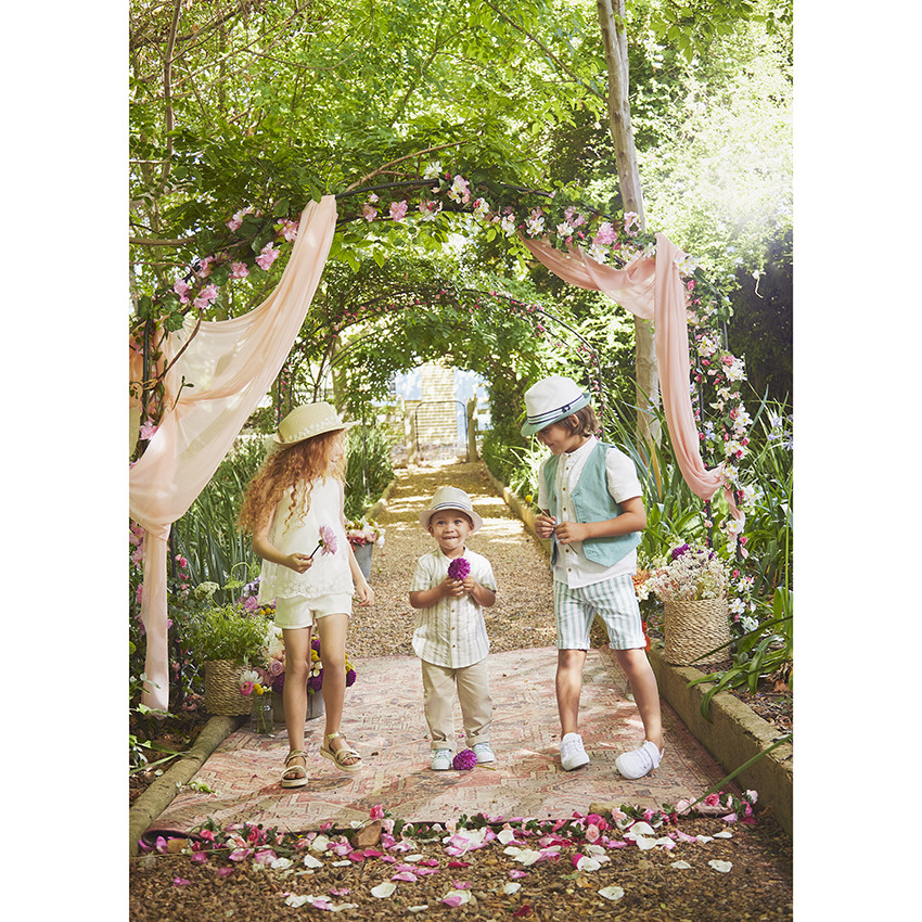 Borsalino avec galon en chambray pour bébé garçon 