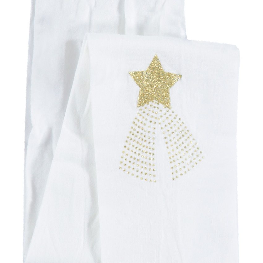 Dunne panty met gouden sterprint 