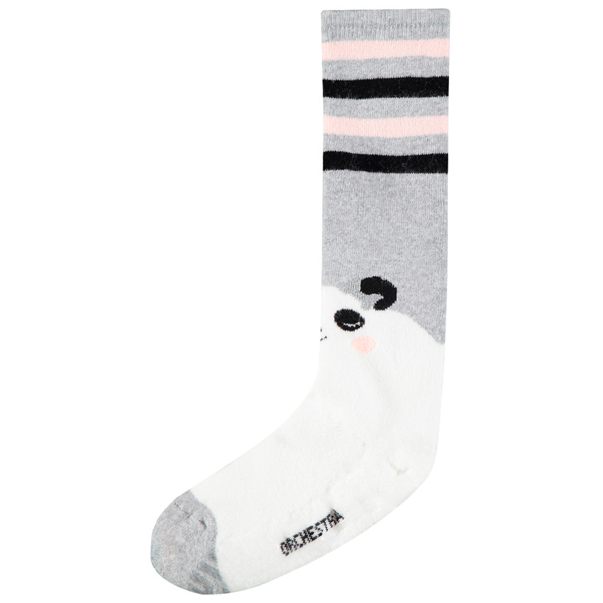 Hoge antislipsokken met pandamotief 