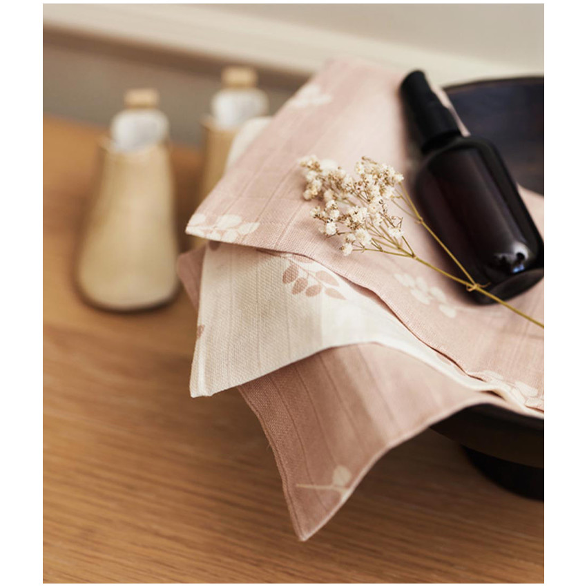 Washandje hydrofiel katoen Twig 3 stuks - Wild Rose 