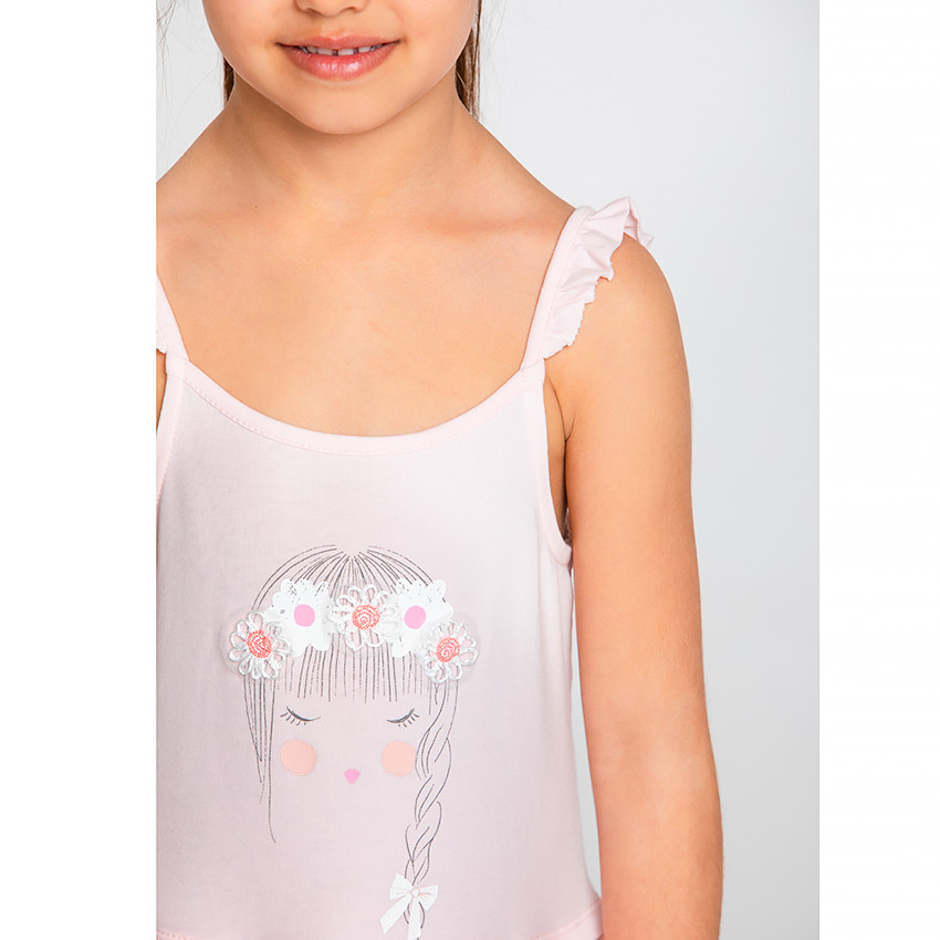 Robe à bretelles volantées en tulle pour fille 