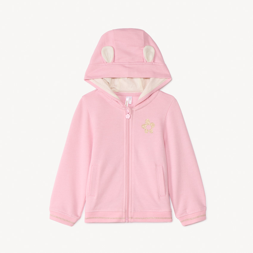 Ludiek fleece vest met capuchon voor meisje baby 