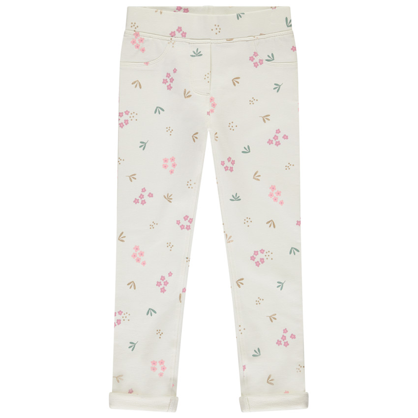 Broek met fantasie in french terry voor meisjes 