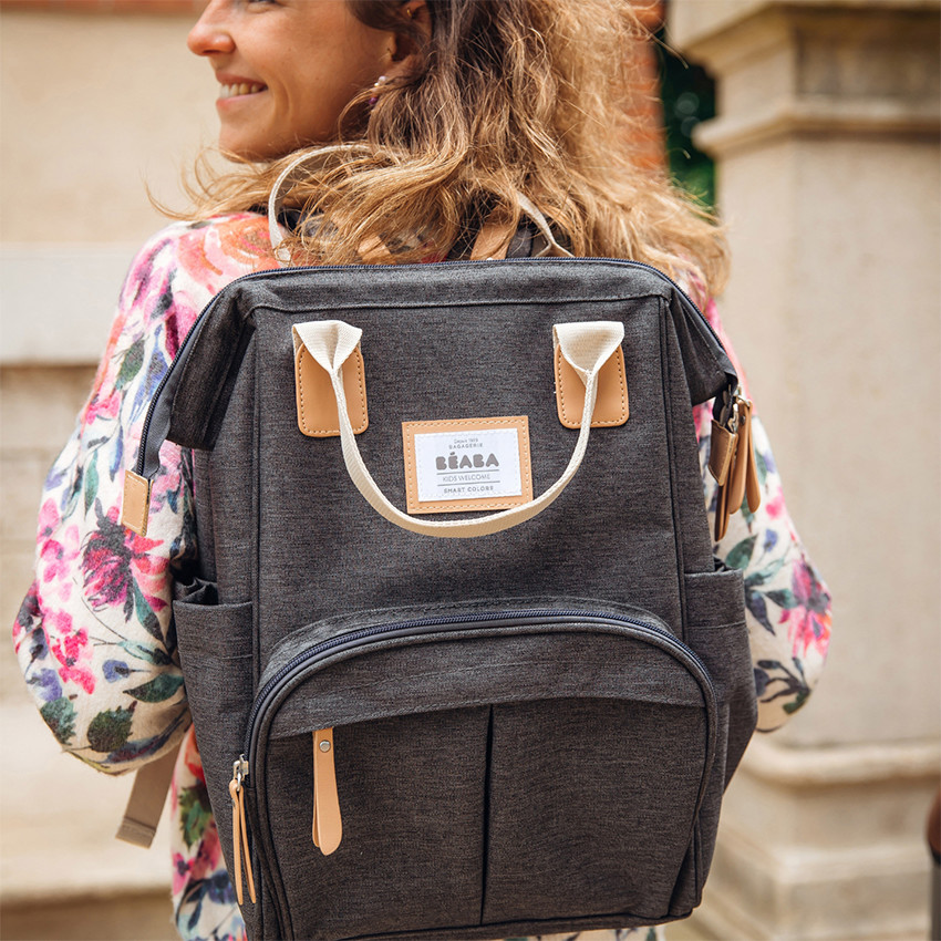 Sac à dos à langer Wellington Gris chiné foncé 